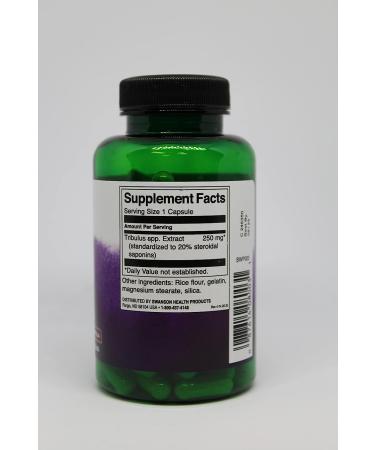 Swanson Mega Tribulus Extract 250mg - 120 Capsules | Pure Tribulus Terrestris Supplement - Buy Online on GoSupps.com