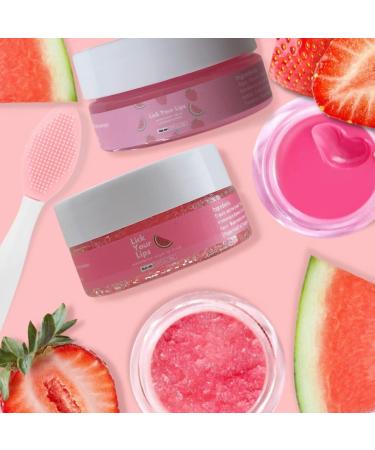 Lip Care Kit Gift Set - 6 in 1 Lip Therapy Set with Lip Sleeping Mask, Scrub, Brush, Sugar Scrub, Collagen Mask - Ultimate Lip Care Products for Exfoliation and Moisturization - Treat Cracked, Chapped, Dry Lips - Buy Online on GoSupps.com