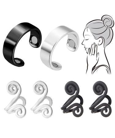 2PCs lymphatic drainage magnetic ring acupressure earrings for losing weight loss magnot ring 4pcs lymph fluid earrings negative ions lymph earrings magnetic lymphatic drainage earrings