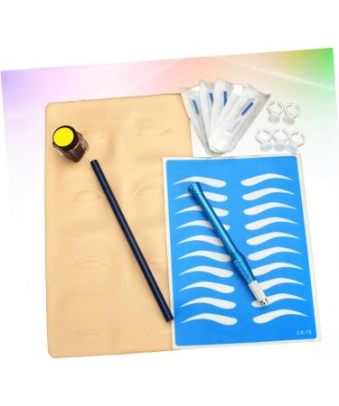 Housoutil Embroidery Kit Coffee Pigment Blue Eyebrow Kit Microblading Ink Embroidery Pencil & D Eye and Manual Dark Suit - Buy Online on GoSupps.com