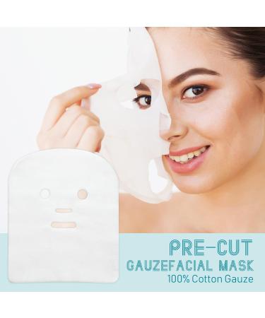Maitys Pre-cut Gauze Facial Cotton 150 Pieces - High-Frequency Beauty Gauze for Skin Care - 10x12 Inch Rectangle Face Style - Pack of 150 - Buy Online on GoSupps.com