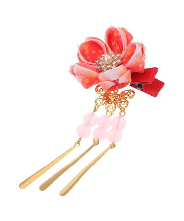 Kimono Clips - Japanese Hair Accessories Kanzashi Hairpins & Jewelry in Red | Perfect for Elegant Hairstyles - Buy Online on GoSupps.com
