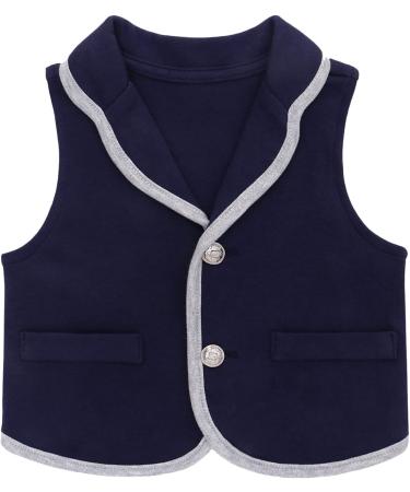 Famuka Baby Boy Formal Tuxedo Suit with Bows Waistcoat & Hat - 9 Months (Blue) | 4 PCS Set - Buy Online on GoSupps.com