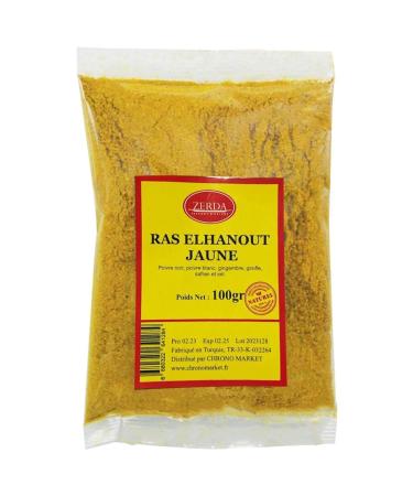 Ras El Hanout Yellow 100g | ZERDA | High Quality | No Colourants or Preservatives | 100% Natural