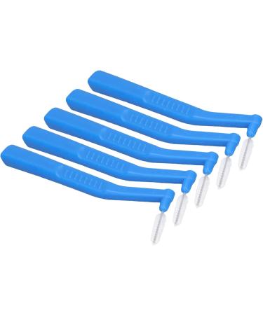 Braces Interdental Brushes - L-Shaped 5 Pack | Effective Cleaning & Plaque Removal for Dental Care - Blue - Buy Online on GoSupps.com