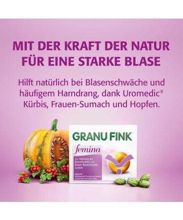 Granu Fink Femina - Herbal Remedy for Women's Bladder Health - 30 Hard Capsules - Incontinence Support - Buy Online on GoSupps.com
