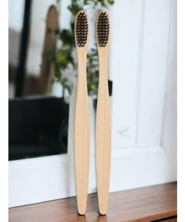 10 Pack Eco-Friendly Bamboo Toothbrushes for Adults - Soft Bristles Sustainable & Biodegradable - Buy Online on GoSupps.com