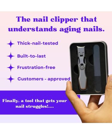 Buy German Nail Clipper for Thick & Ingrown Nails | Wide Open Toenail Clippers for Seniors | No Splash Black Nail Clippers - Buy Online on GoSupps.com