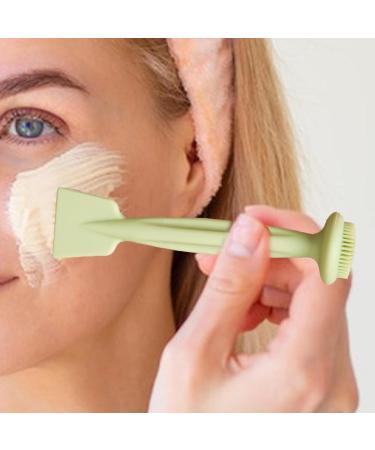 Facial Cleansing Brush | Comfortable Facial Pore Cleansing Brush | Double Head Silicone Cosmetic Wash Scrubber Face Mud Applicator Scraper for Various Skin Care Products - Buy Online on GoSupps.com