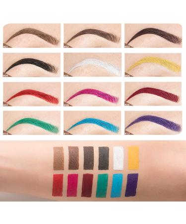 12-Color Waterproof Eyebrow & Eyeliner Cream for Versatile Makeup Looks - 8 Color Options - Buy Online on GoSupps.com