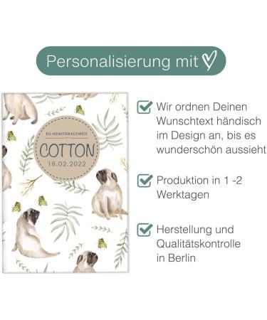 Personalized Wilhelm Fell Case for EU Pet ID Card - Custom Pet Gift - Protective Cotton Cover for Pet Owners - Buy Online on GoSupps.com