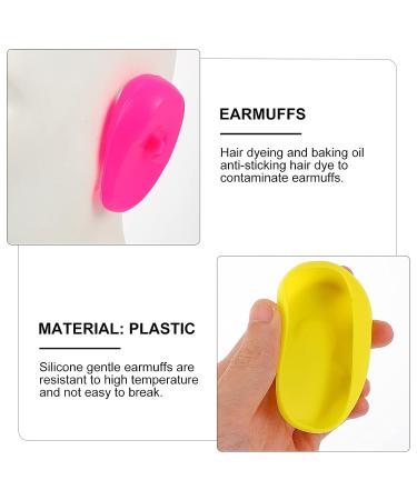 SOLUSTRE 6Pcs Professional Ear Protectors for Hair Dyeing - Waterproof Plastic Earmuffs in Black, Pink, Yellow - Buy Online on GoSupps.com