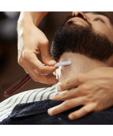 Professional Barber Straight Razor | 100 Single Edge Blades | Premium Stainless Steel Shaver for Men | Home & Salon Grooming (NO.131 - Buy Online on GoSupps.com
