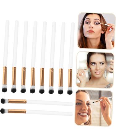 FOYTOKI 10pcs Precision Eyeshadow Brush Eye Shadow Makeup Brush Eye Makeup Kit Wooden Handle - Buy Online on GoSupps.com