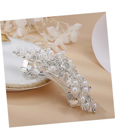Angoily Rhinestone Hair Clip Girl Hair Clips Pearl Hair Barrettes Rhinestone Hairpin Girl Headdress Crystal Hair Pin Pearl Hair Pin Headdress Accessories Abs Grace 's - Buy Online on GoSupps.com