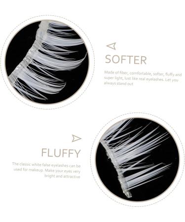 minkissy 9 Pairs Makeup False Eyelashes Japanese Eyelashes Fluffy Eyelashes Japanese Lashes Lashes Carnival Makeup Supplies 3d Extend Fiber White Cosplay - Buy Online on GoSupps.com