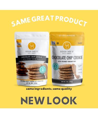 Good Dee's Chocolate Chip Cookie Mix - Keto, Dairy-Free, Soy-Free, Low Carb | 1g Net Carbs per Serving (12 Servings) - Diabetic & Weight Watchers Friendly - Buy Online on GoSupps.com