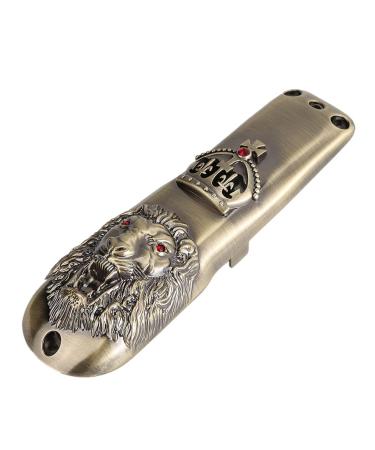 Hair Clipper Replacement Cover Cordless Haircutting and Trimming Kit Durable Exquisite Animal Head Design Hair Clipper Cover Suitable for Clippers (lion head copper color)