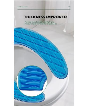 Kindax Gel Toilet Seat Cushion - Portable and Washable Cover (Blue) - Buy Online on GoSupps.com