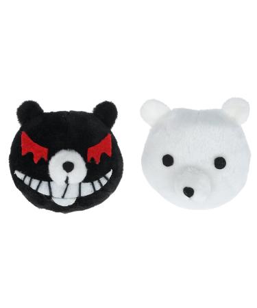 CoolChange Monokuma hair clip set by Junko Enoshima | Bear hair clips for Danganronpa fans
