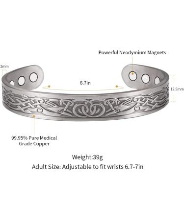 3500 Gauss Magnetic Arthritis Copper Bracelet for Men & Women | 99.99% Pure Copper Health Bracelet with 8 Magnets for Joint Pain Relief & Weight Loss - Buy Online on GoSupps.com