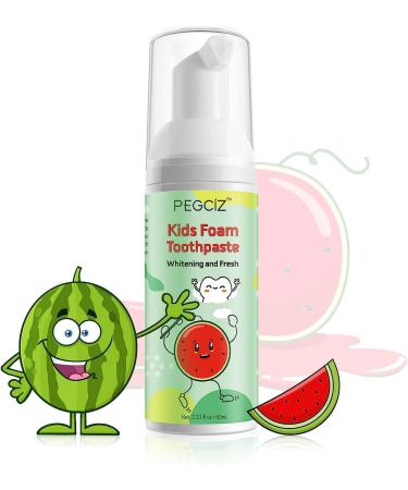Children's Foam Toothpaste - Fluoride-Free Caries Protection 2x60ml (Strawberry & Watermelon) | International Shipping - Buy Online on GoSupps.com