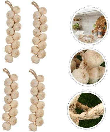 ABOOFAN 4pcs Simulated Garlic Hanging Skewers Lanyard Artificial Vegetable Model Photo Props Accessories - Buy Online on GoSupps.com