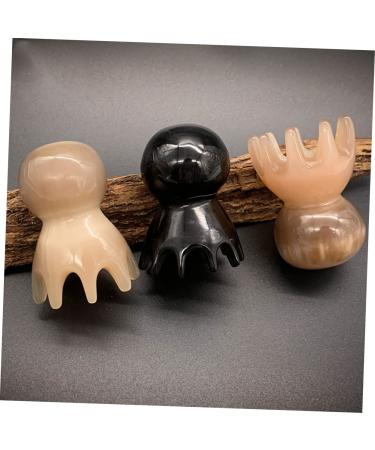 PartyKindom 3 Pcs Octopus Massage Comb Tool - Antistatic Yak Horn Hair Care for All Hair Types - Buy Online on GoSupps.com