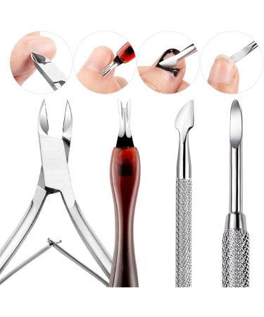 Lukytimo Nail Skin Pliers Set - 4 Pieces V-Shape Trimmer & Shaver for Perfect Nail Care Durable Tools for Fingers & Toes - Buy Online on GoSupps.com