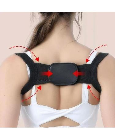 Adjustable Back Correction Belt Shoulder Invisible Elastic Shoulder Support for Hunching Posture Orthotic black M - Buy Online on GoSupps.com