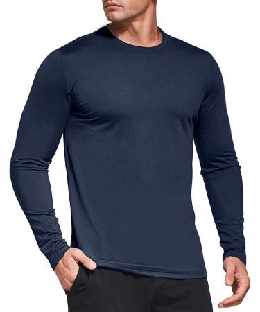Men's UPF 50+ Long-Sleeved Functional Shirts | Fast-Drying Breathable Running Tops | Gym & Outdoor Fitness Wear - Available in Black Marine Coal Gray Size L - Buy Online on GoSupps.com