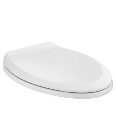 American Standard 5503A00B.020 Slow Elongated Closed Front Toilet Seat, White Transitional