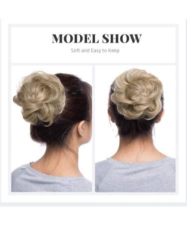SEGO Hair Tie Bun Hair Extensions - Medium Blonde Wavy - International Shipping Available - Buy Online on GoSupps.com