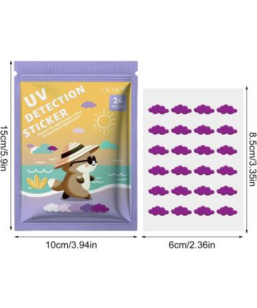  Wezalget Sunscreen Reminder Stickers UV Sunscreen Plasters SPF Sensing 24 Count - Pack of 5 Sunscreen Reminder Stickers for Sunburn Prevention - Buy Online on GoSupps.com
