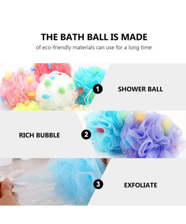 Buy 8pcs Sponge Bath Ball Shower Pouf - Mesh Bath Scrubber & Loofahs for Comfortable Bathing | International Shipping - Buy Online on GoSupps.com