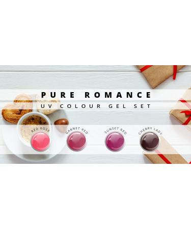 N&BF 4er color gel set pure romance |4x5 ml UV Color Gel Sparset |Colorgel in four different color tones |Made in EU |Savings package for Geln gel & Nail Art Design |Professional Nagelgel colorful