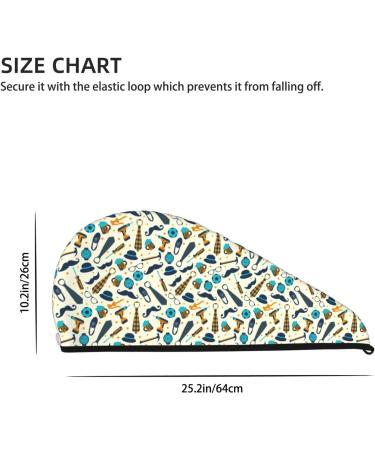 Quick-Dry Hair Towel Wrap with Button | Towel Turban for Effortless Hair Drying | Perfect for Father's Day Gifts - Buy Online on GoSupps.com