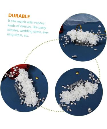 ifundom Flower Side Hair Comb flower girl hair accessories for wedding hair accessory for women hair accessories for women hair combs for women accessories bridal rhinestone wig bride - Buy Online on GoSupps.com