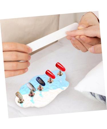 FOMIYES 1 Set Nail Tools Press on Artificial Nails Stand Nail Holder for Painting Nails Artificial Nails Display Holder Press on Nails Stand with Base Acrylic Water Ripple Bracket - Buy Online on GoSupps.com