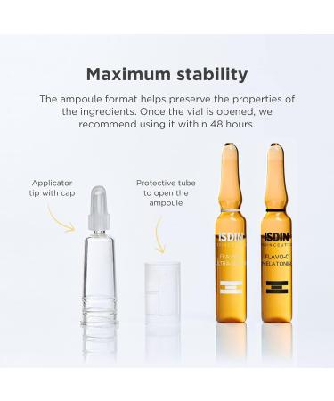 ISDIN Isdinceutics Day and Night Pack | Flavo-C Ultraglican (10 ampoules) and Flavo-C Melatonin (10 ampoules) | Daily Antioxidant Serum and Night Recovery Serum - Buy Online on GoSupps.com