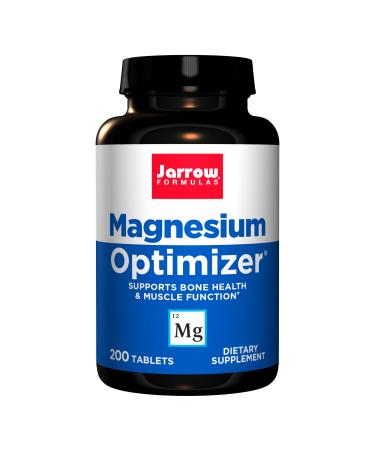 Jarrow Formulas Magnesium Optimizer Important for Bone Health 200 Tablets Pack of 12 Magnesium 200 Count(pack of 12)