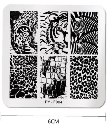 Nail Stamping Plate - Fashion Animal Pattern Leopard Stamp Template | Nail Art Tool for Stunning Designs - Buy Online on GoSupps.com