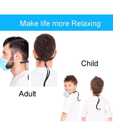 12-Piece Adjustable Ear Loop Extension Bands with Non-Slip Rings - Black & White - Ideal for Kids & Adults - Buy Online on GoSupps.com