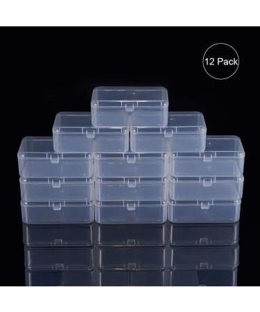 12 Pack BENECREAT Clear Plastic Bead Storage Box for Small Items - 3.5x2.4x1.2 Inches Rectangle with Lid - Buy Online on GoSupps.com