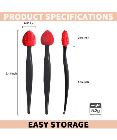 Silicone Lip Scrub Brush Exfoliator Tool - Double-Sided Lip Exfoliator Brush for Dark Lips - Buy Online on GoSupps.com