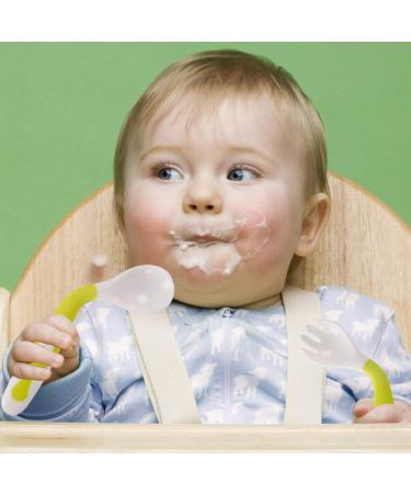 Travel Safe Baby Utensils Set - Toddler Feeding Training Spoons with Easy Grip & Bending Function (Green/Red 2 Pieces) - Buy Online on GoSupps.com