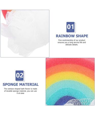 Rainbow Shaped Cloud Bath Ball Baby Scrubber - Portable Body Sponge for Infants | International Shipping Available - Buy Online on GoSupps.com