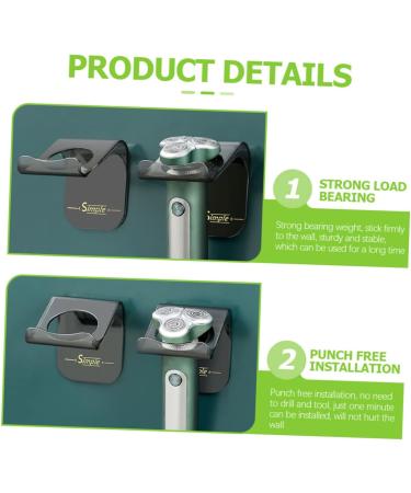 Frcolor 2-Piece Razor Hanger Wall Holder | Self-Adhesive Electric Shaver Rack | Elderly Razor Storage Solution - Buy Online on GoSupps.com