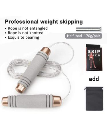Gaoykai Weighted Jump Rope - Adjustable TPU Wire, Foam Handle - Fitness Training for Men, Women, and Kids - Gray - Buy Online on GoSupps.com
