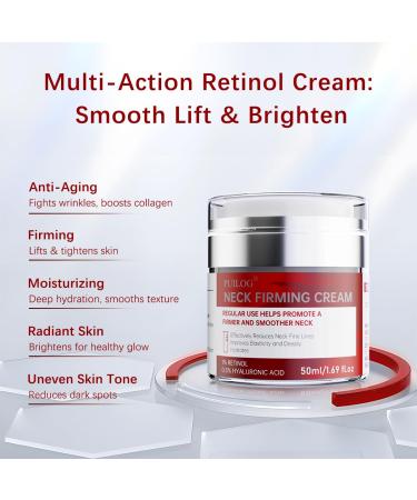 Neck Firming Cream Anti-Aging Tightening And Lifting Treatment With Peptides Retinol Collagen & Hyaluronic Acid Cream For Neck Face and Chest (1.7 Fl Oz) - Buy Online on GoSupps.com